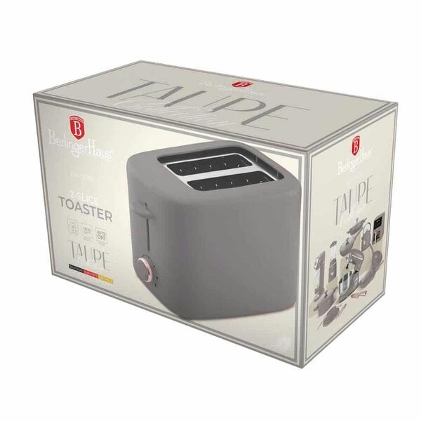 Berlinger Haus Toaster with Cover, Matt Taupe | Berlinger Haus BH9701