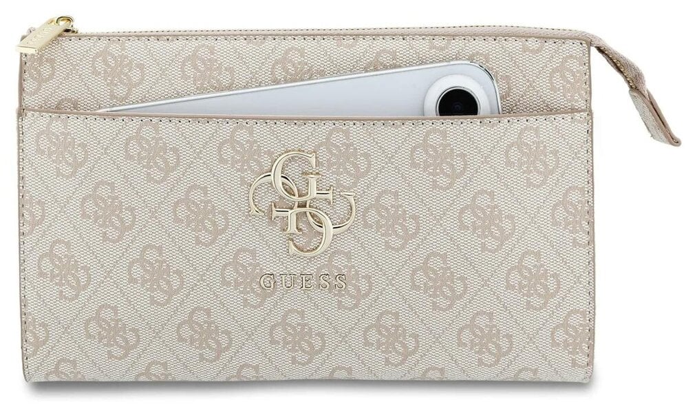 Guess PU Big 4G Logo Universal Phone Pouch with Strap Pink - GUWPO5P4GP4GLP