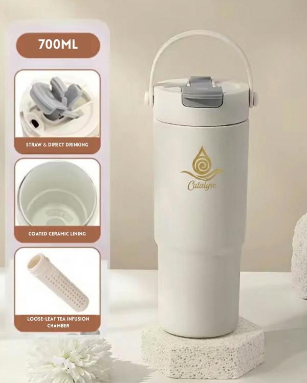 Catalyse water & tea bottle - portable loose-leaf tea bottle