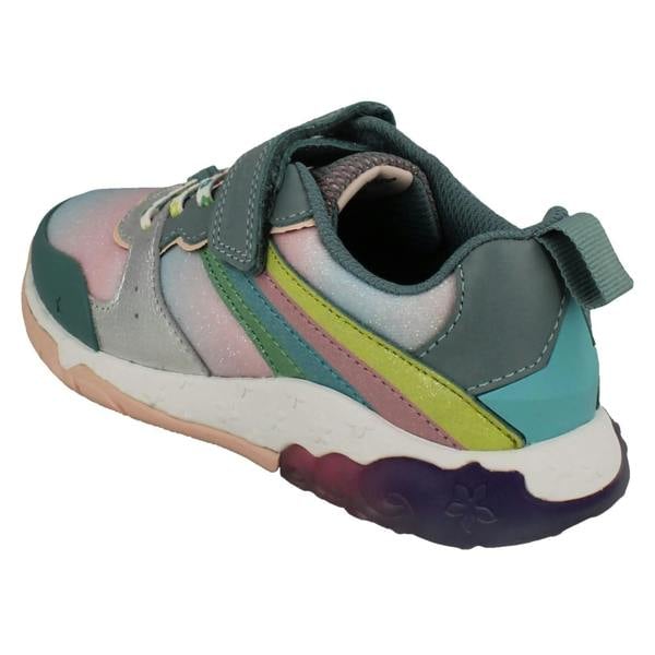 Clarks Girls Clarks Rainbow And Mermaid Tail Design Trainers Tidal Star K