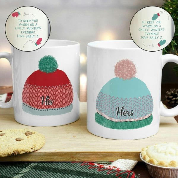 Personalised Memento Company Personalised Woolly Hats Mug Set