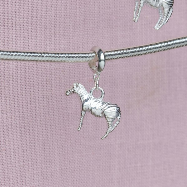 Sterling Silver Zebra Charm - MYLEE London
