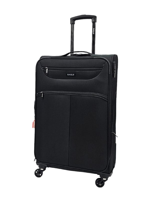 TruClothing Soft Case Suitcase 4 Wheels Zipped Compartments
