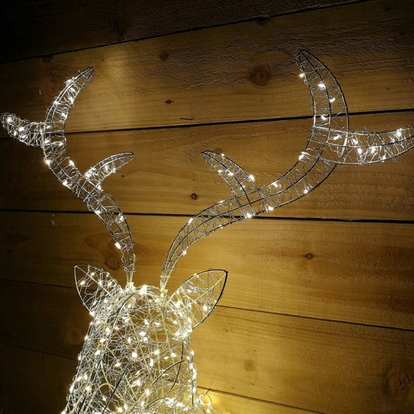 Samuel Alexander 75cm LED Wall Mounted Stag Christmas Decoration in Warm White