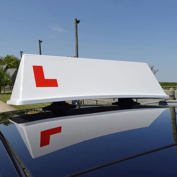 Driving Instructor Roof Sign Board Advertising for Glass Roof Cars Learner Drivers, Vacuum Mounted