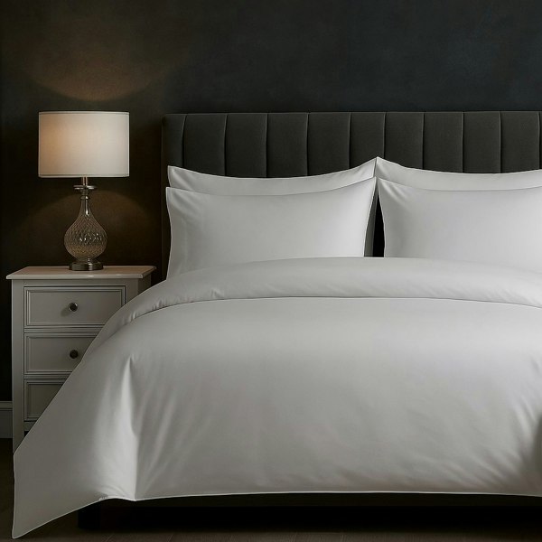 Sweet Dreams Egyptian Cotton T200 Plain Egyptian Cotton Duvet Cover Set