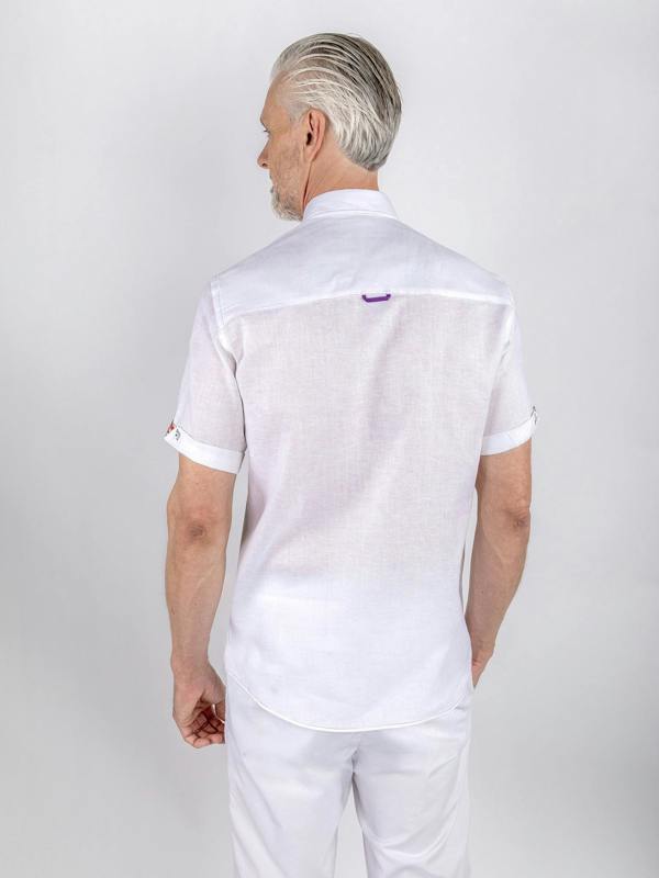 PURE LINEN SUMMER SHORT SLEEVE SHIRT - Claudio Lugli Shirts