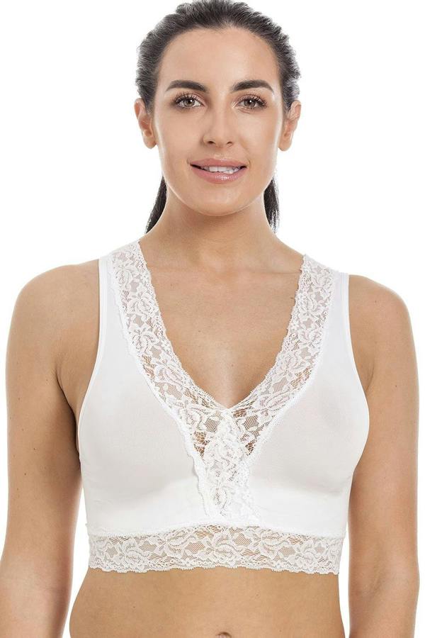White Seamfree Maternity Lace Bra
