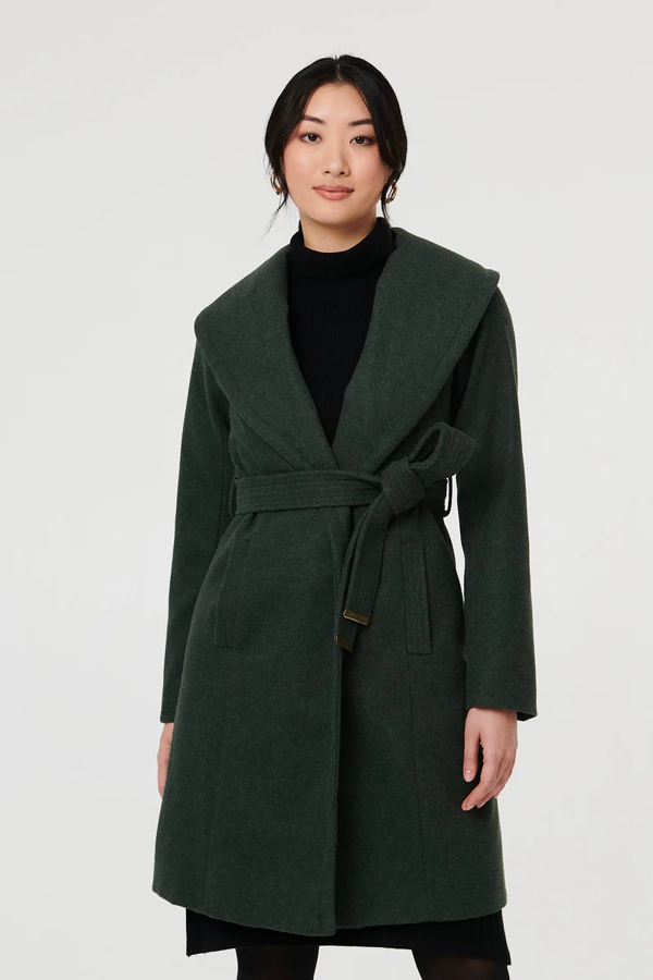 Izabel London Wrap Front Tie Waist Coat