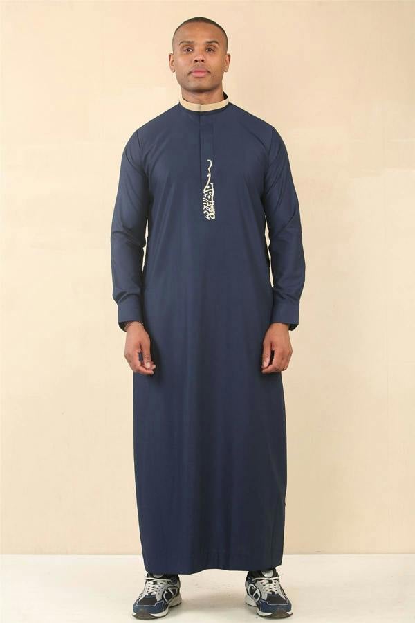 Infinity Leather Men's Thobe Arab Saudi Emirati Islamic Clothing Jubba Robe