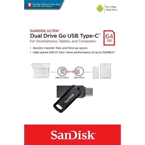 SanDisk Ultra Dual Drive Go USB Type-C 64GB
