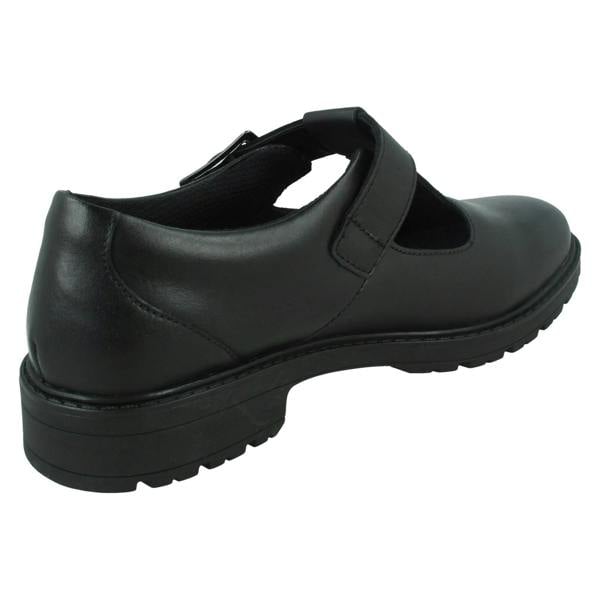 Clarks Girls Clarks T-Bar School Shoes Loxham Shine