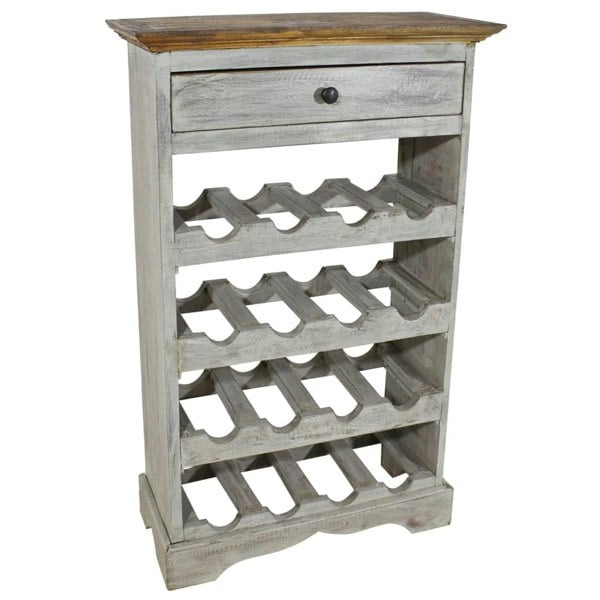 Berkfield Wine Rack Solid Reclaimed Wood 55x23x85 cm