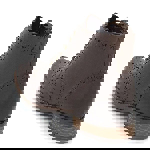 HX London Kingston Brogue Lace Up Leather Boots