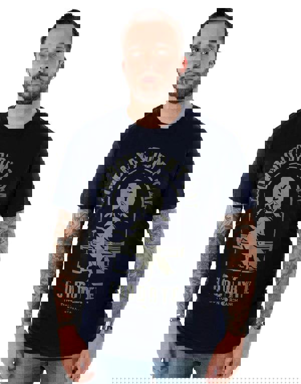 Yellowstone Mens Blue Cowboys Don't Say Goodbye Short Sleeved T-Shirt