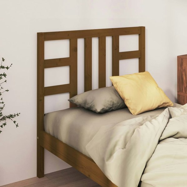 Berkfield Bed Headboard Honey Brown 106x4x100 cm Solid Wood Pine