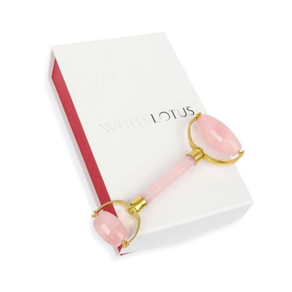 White Lotus Beauty Genuine Crystal Roller Chemical Free Rose Quartz