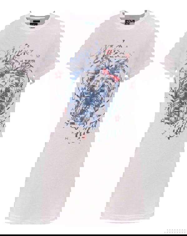 Junk Food Clothing Womens Pink Dog Short Sleeved T-Shirt