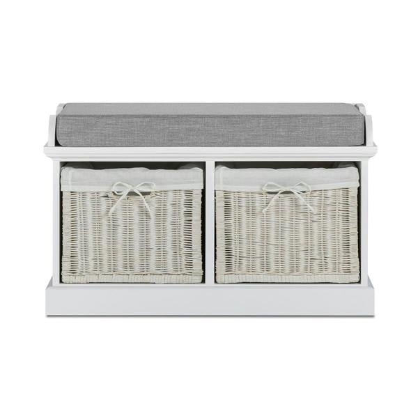 Statement Furniture Tetbury Small Hallway Set with Storage Baskets and Cushion Seat