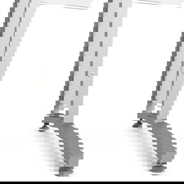 Furniture To Go Prima Desk 120 cm in White with Silver grey steel legs