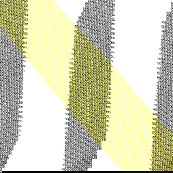 Dunhill luxurious mulberry silk tie in a finely woven zig zag pattern yellow tone