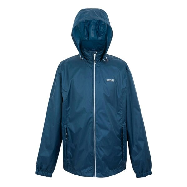 Regatta Mens Lyle IV Waterproof Hooded Jacket - Moonlight Denim/Tangerine Tango