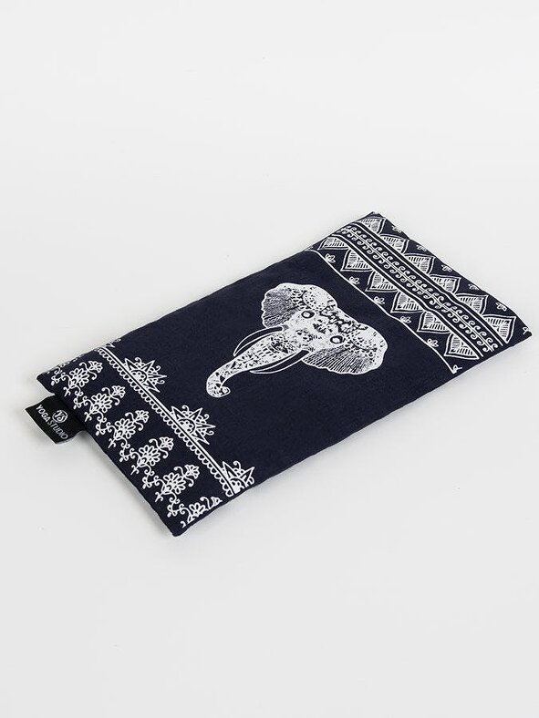 Yoga Studio Lavender & Linseed Aztec Elephant Eye Pillow - Navy Blue Aztec Elephant
