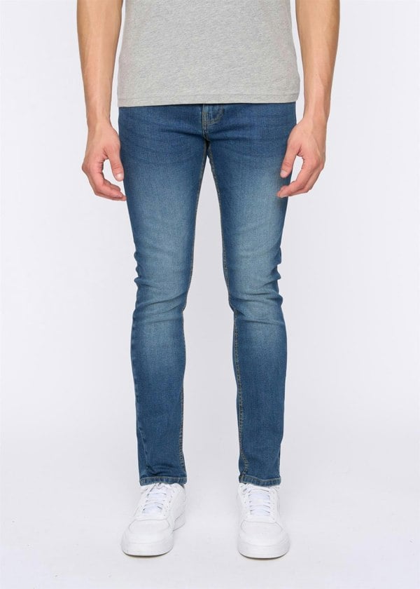 Duck and Cover Overburg Tapered Jeans Mid Wash