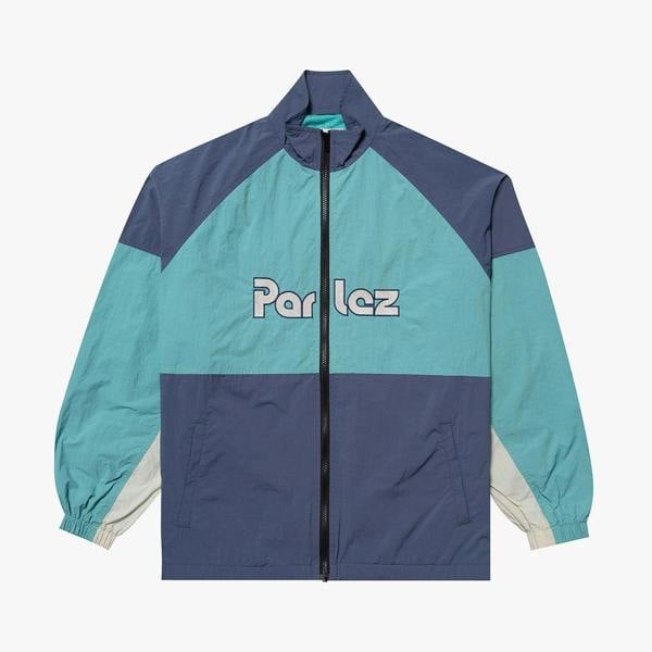 Parlez Rail Leaf Turquoise Track Jacket