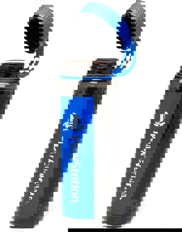 Vanilla Underground PlayStation Mens Black Logo Print & Console Logos Screw Water Bottle (One Size)