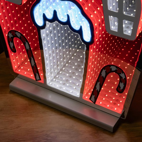 Samuel Alexander 66cm Light up Gingerbread House Christmas Decoration with Red and White LEDs