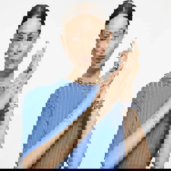 Swarovski Millenia Blue & White Crystal Bangle 5620556