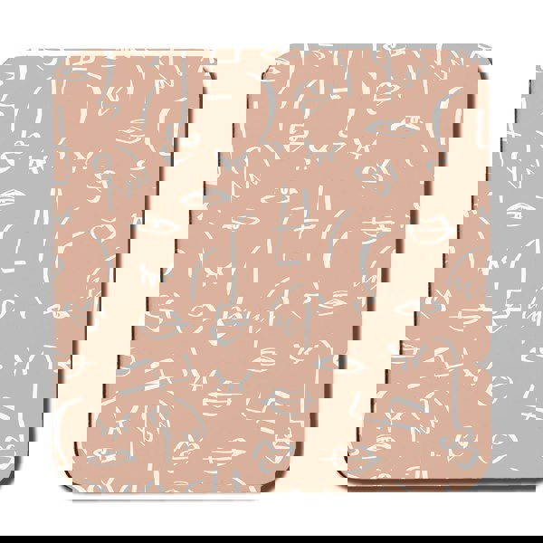 Benjamin Tate Design line drawing abstract faces (Coaster)