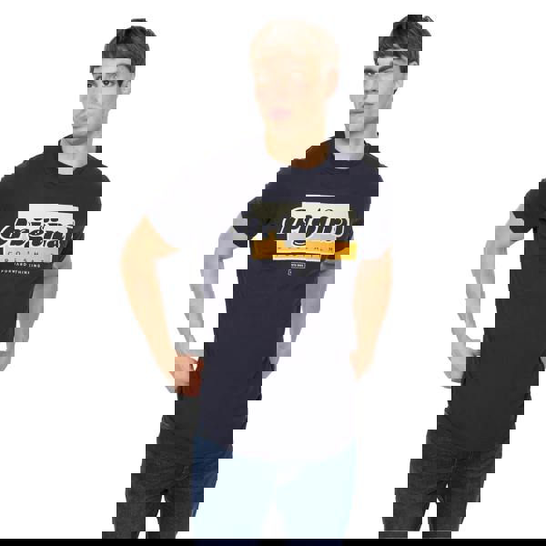 Crosshatch Mens Chevin T-Shirt - Navy - 