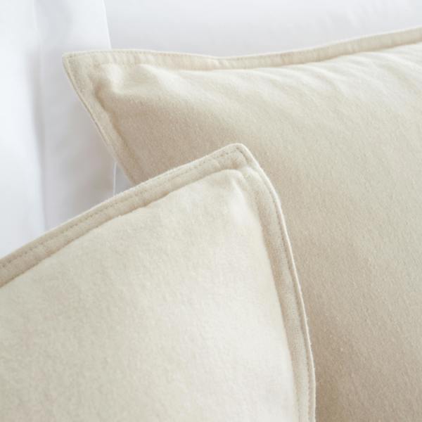 Bianca Brushed Cotton Embroidery Leaf Duvet Cover Set Natural