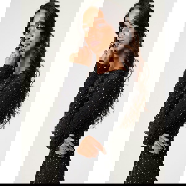 Blue Vanilla Lurex Diamante Swing Dress