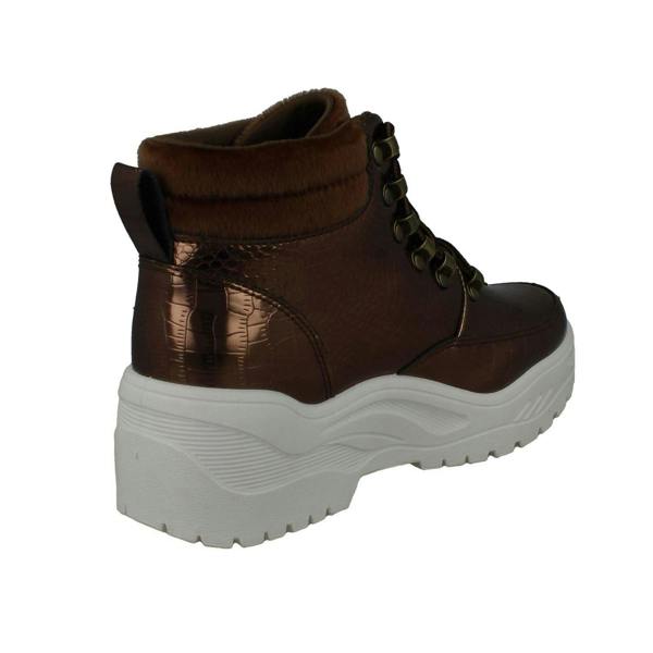 Spot On Ladies Spot On Flat Chunky Sole Ankle Boots F4437