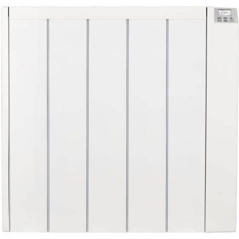 MYLEK Electric Radiator Panel Heater Ceramic White Eco 1500W Bathroom Safe Wall Mounted Or Free Standing With Timer Thermostat