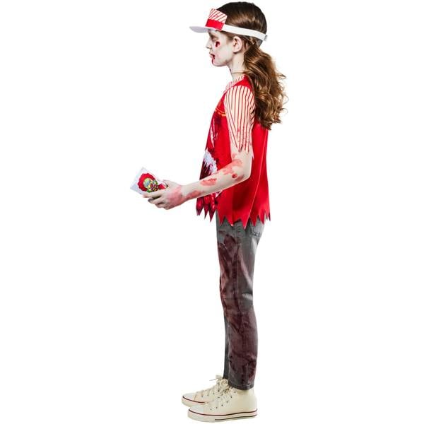 Bristol Novelty Childrens/Kids Zombie Burger Worker Costume - Red/White - 