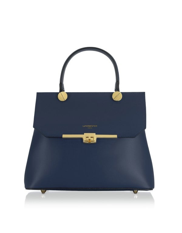 Le Parmentier Atlanta Top Handle Satchel - Navy