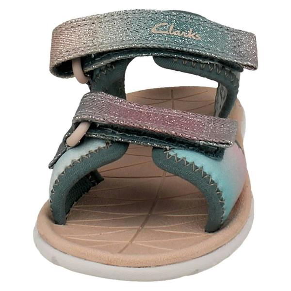 Clarks Kids Clarks Pattern Detailed Adjustable Sandals - Surfing Tide T