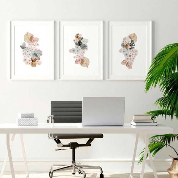 Colorful painting for wall | set of 3 wall art prints for office