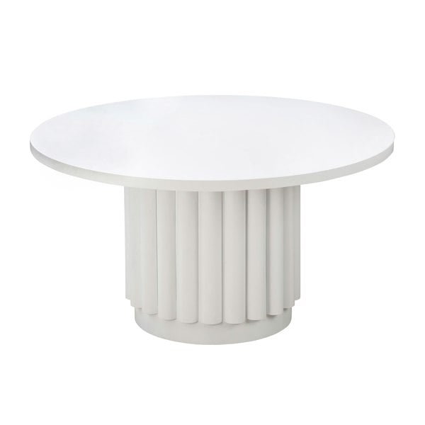 Furniture Edit Kali 55 Inch White Round Dining Table