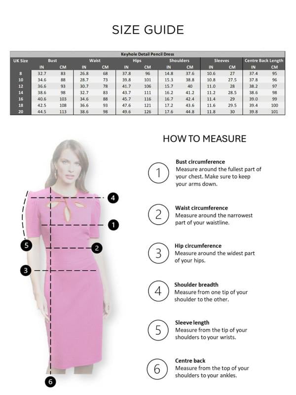 HotSquash Keyhole Detail Pencil Dress