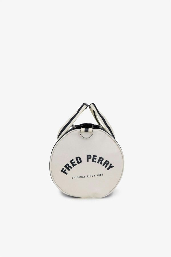 Fred Perry Classic Barrel Polyester Navy/Ecru Cross Bag