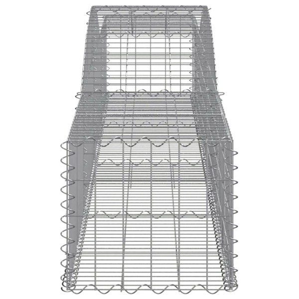 Berkfield Arched Gabion Baskets 2 pcs 400x50x40/60 cm Galvanised Iron