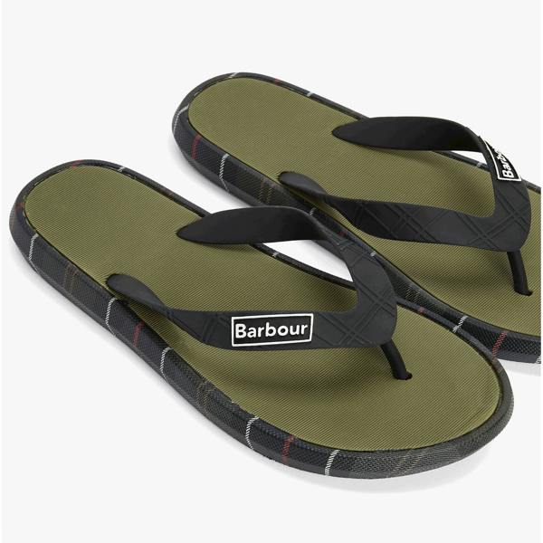 Barbour OAKDALE Toe-Post Sandals   in  Green