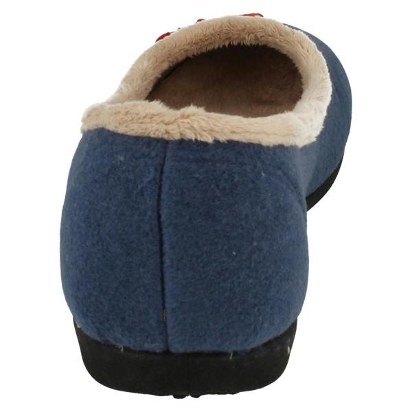 Padders Ladies Padders Wide Fitting Ballerina Slippers Happy