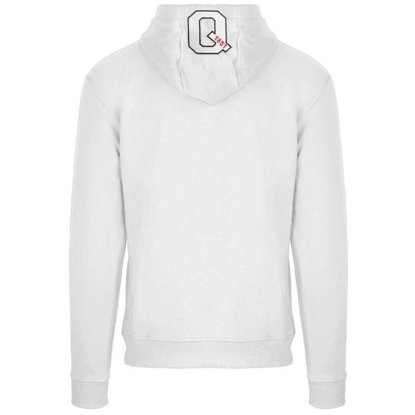 Aquascutum Classic Large A Logo Zip Up Hoodie - White