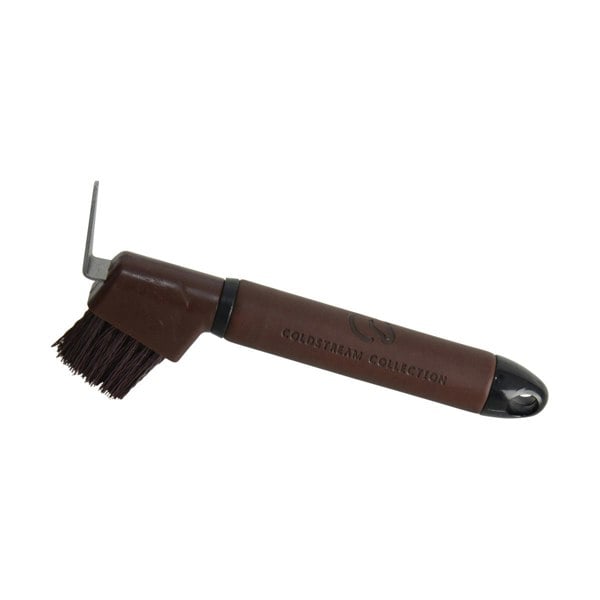 Coldstream Faux Leather Hoof Pick - Brown/Black